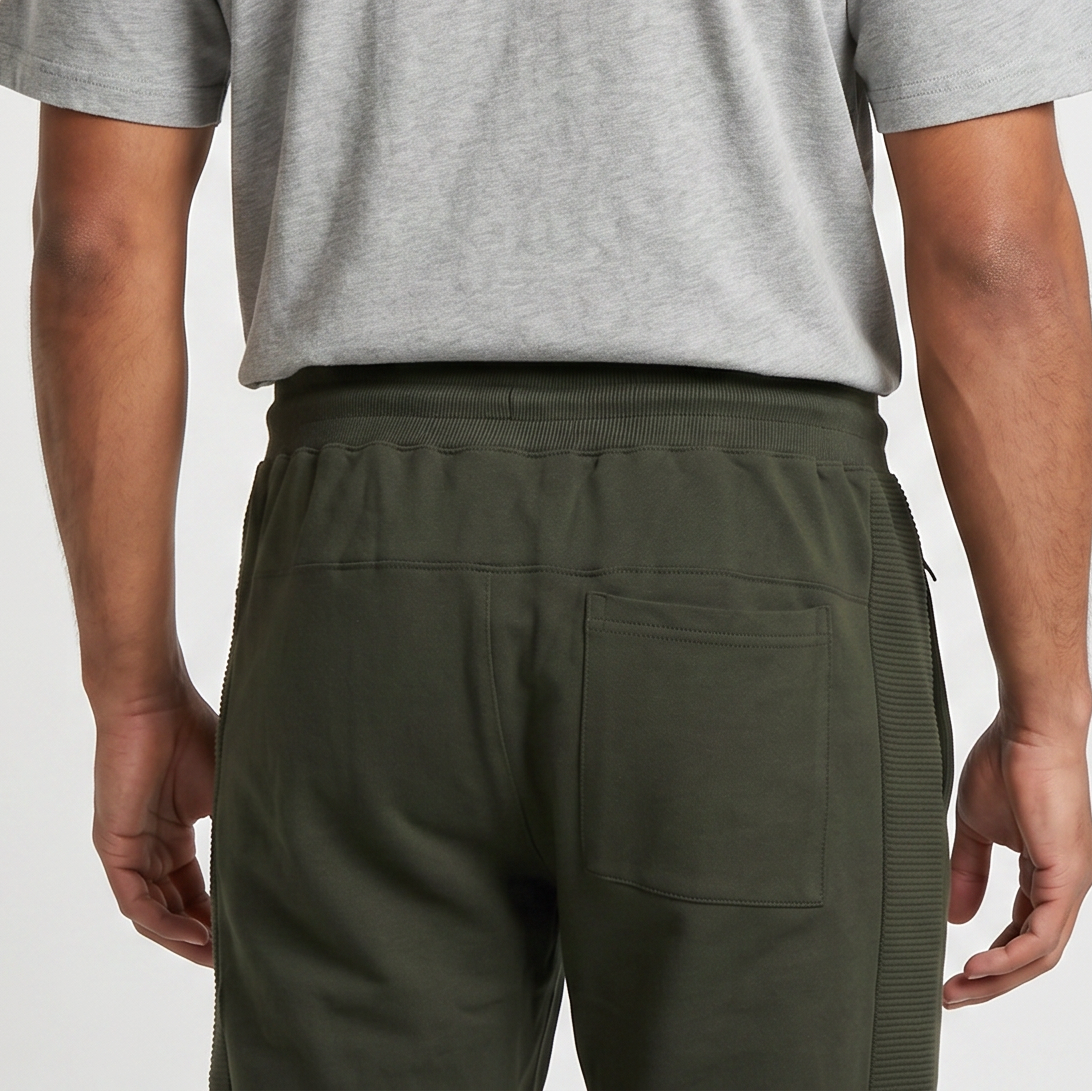 Cotton Mid Rise Moto Joggers