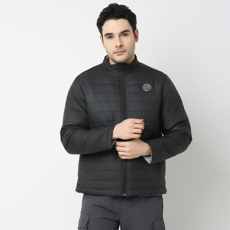 Regular Fit Solid Jacket