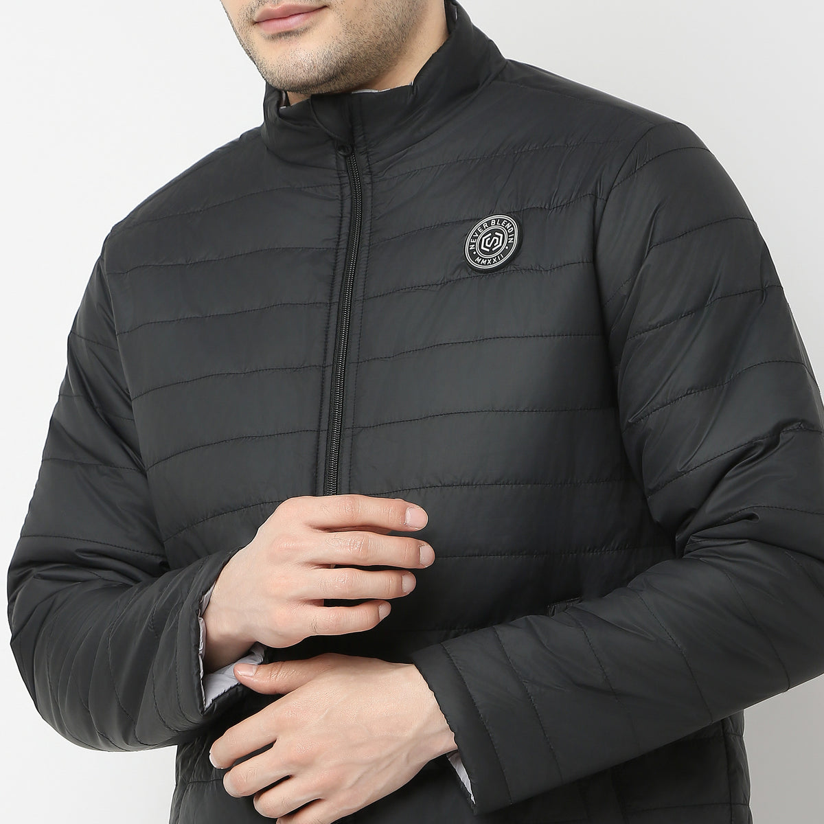 Regular Fit Solid Jacket