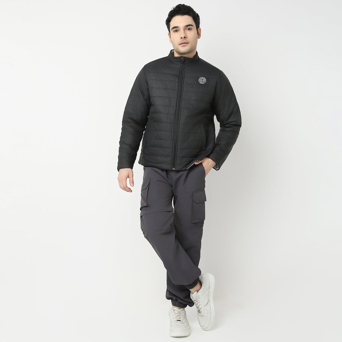 Regular Fit Solid Jacket