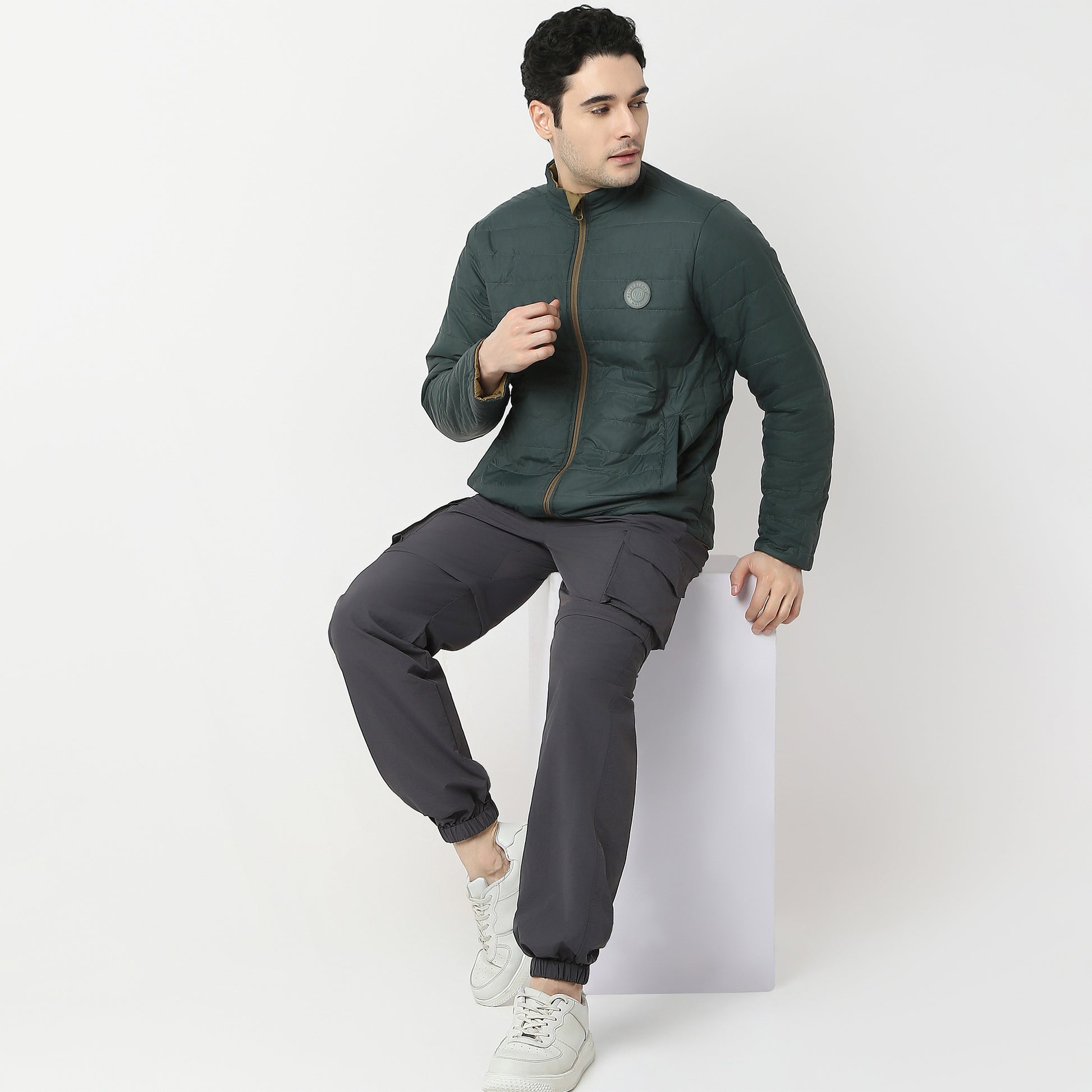 Regular Fit Solid Jacket