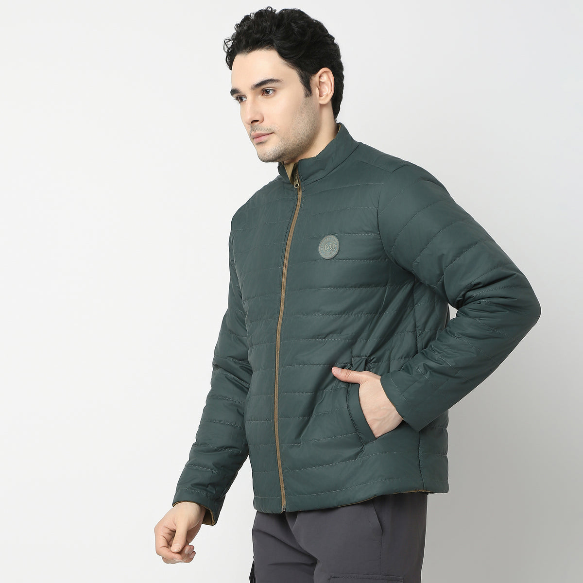 Regular Fit Solid Jacket