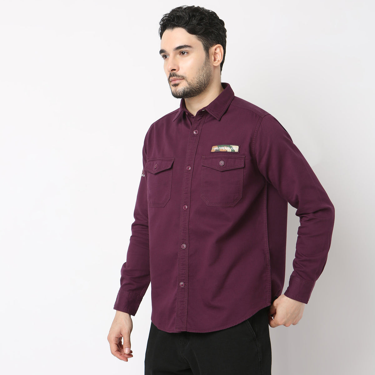 Regular Fit Solid Shirt