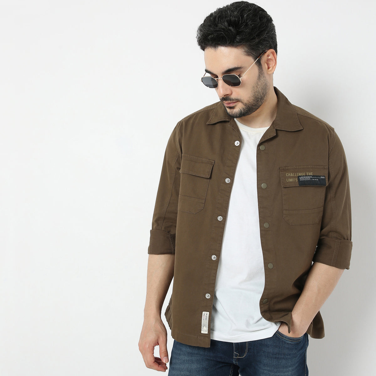 Regular Fit Solid Shirt