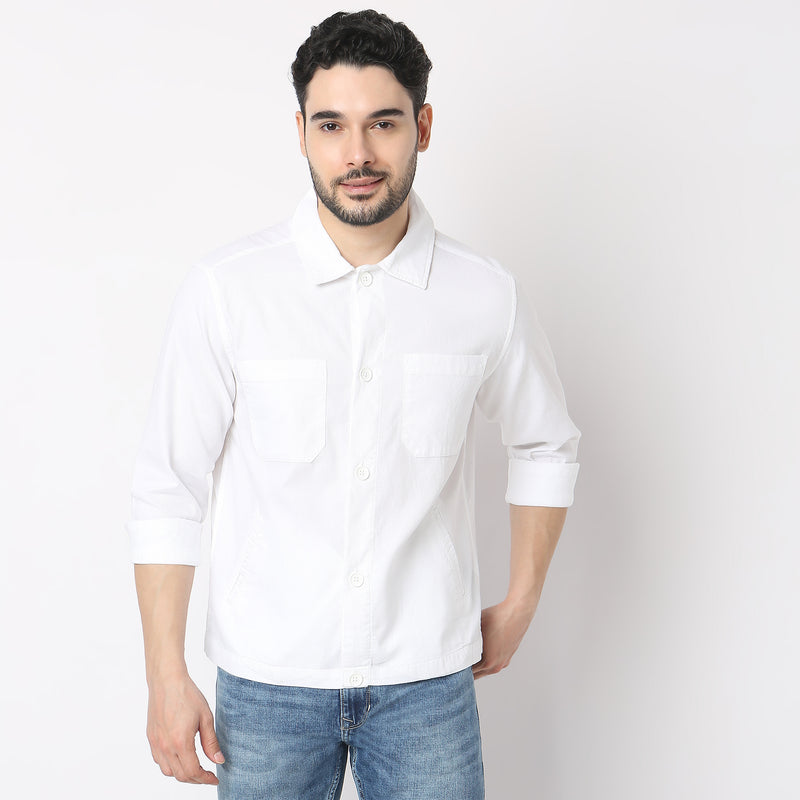 Regular Fit Solid Shirt