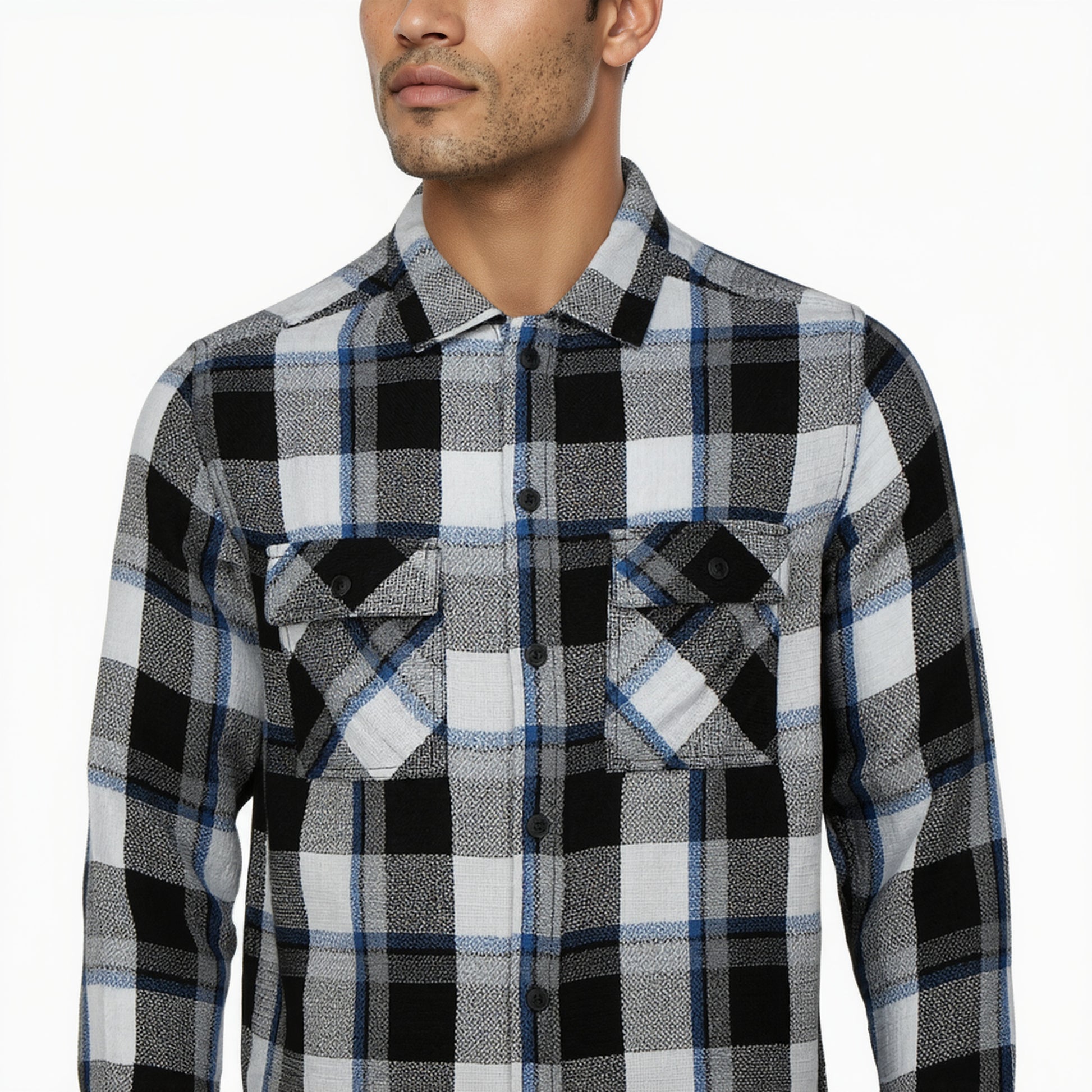 Checkered Cotton Explorer Shacket Shirt