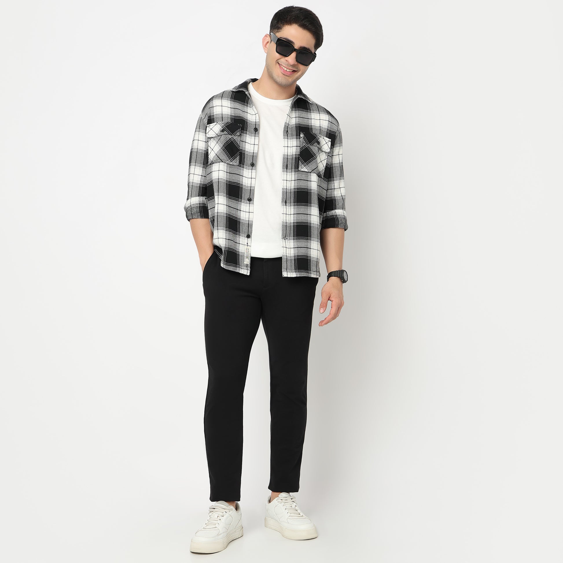 Oversize Checkered Explorer Shacket