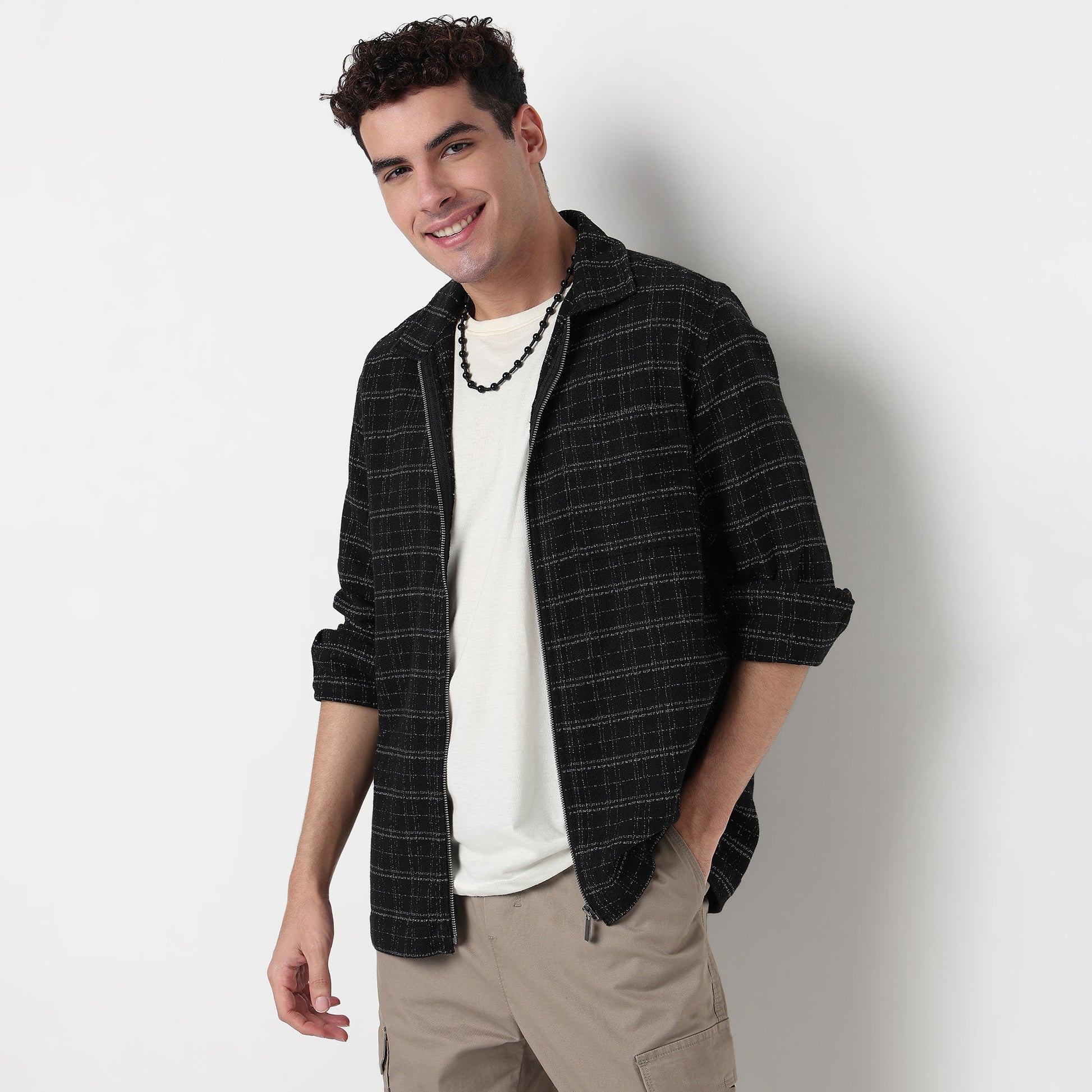 Buy Men Oversize Checkered Full Sleeve Shirt  - Style Union