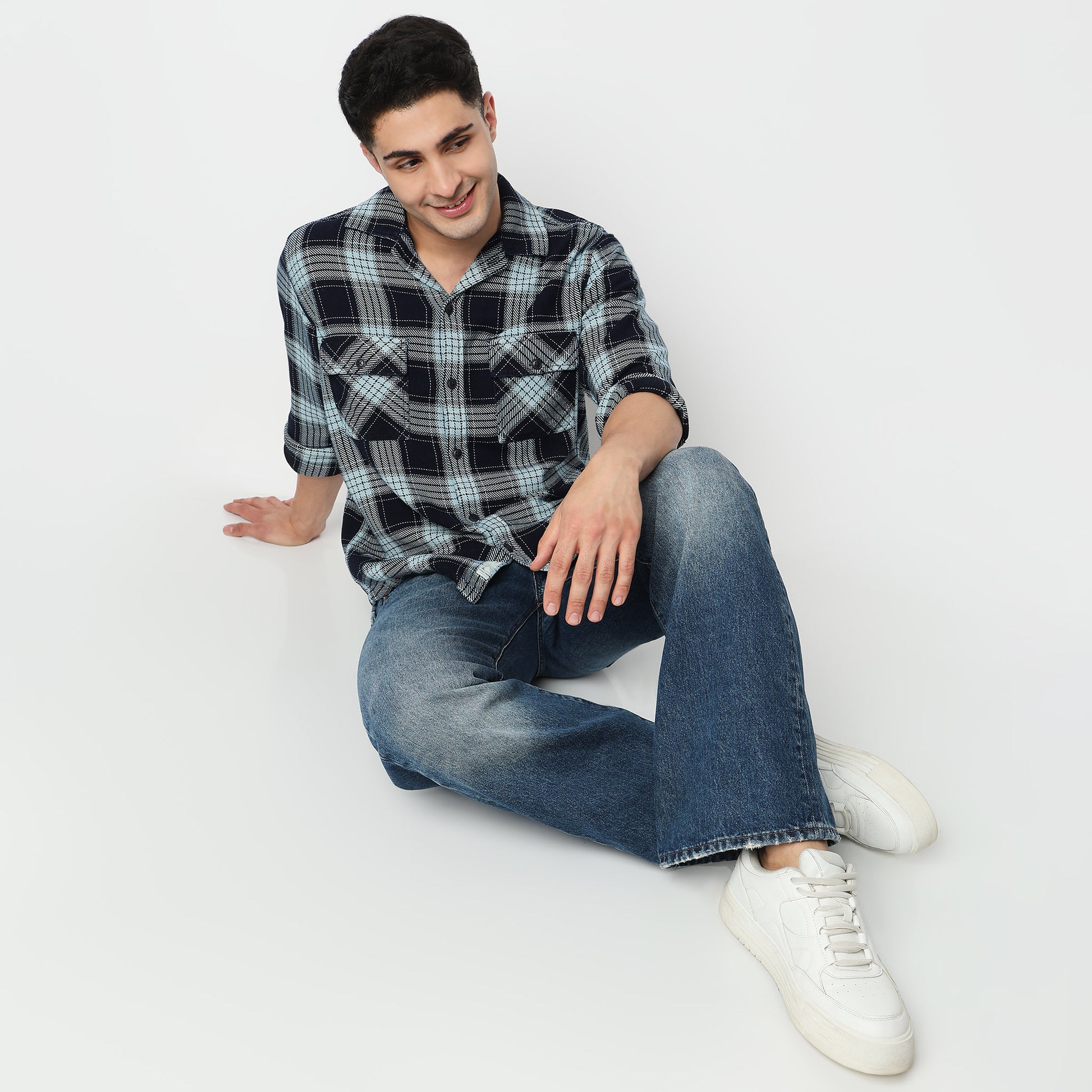 Cotton Checkered Cruiser Shacket Shirt