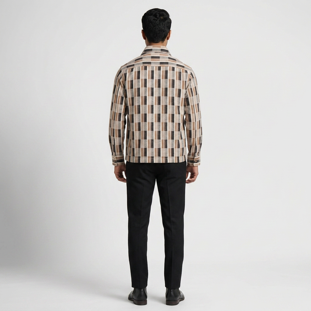Cotton Checkered Oversize Shaket