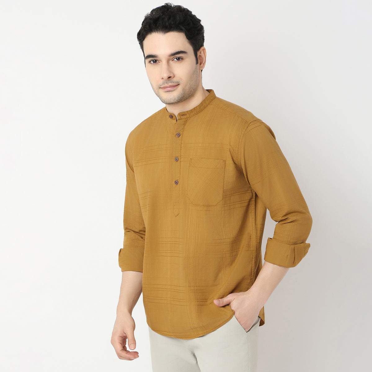 Regular Fit Solid Shirt