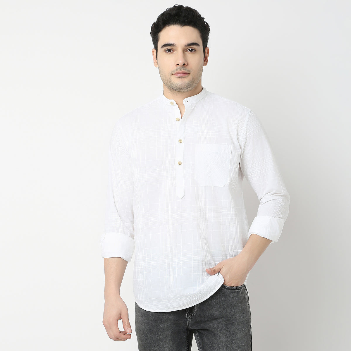 Regular Fit Solid Shirt