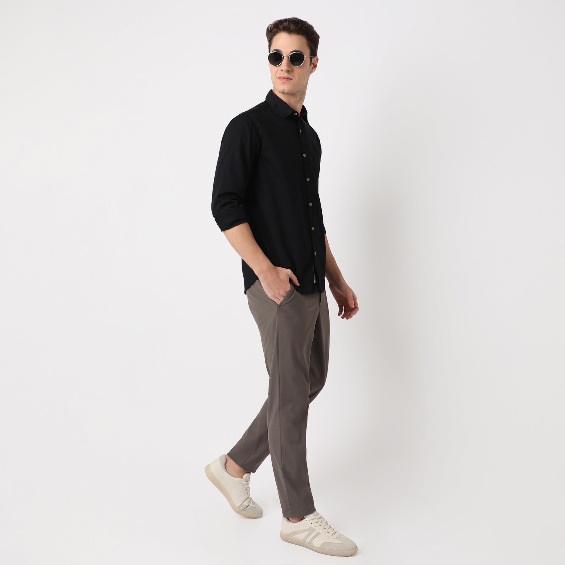 Slim Fit Solid Shirt