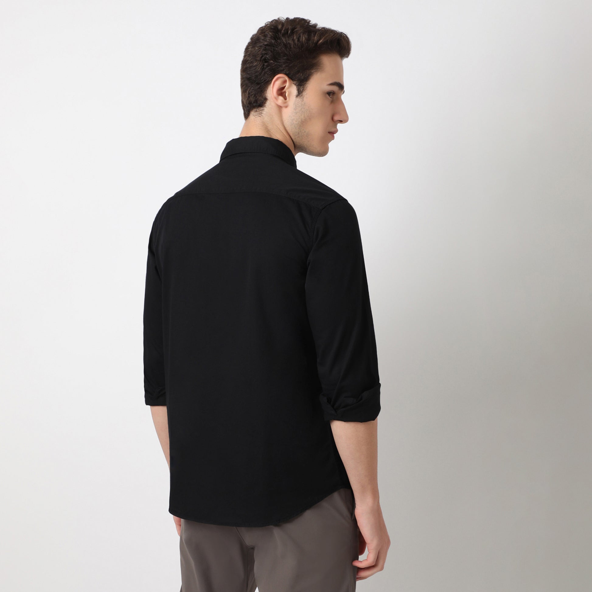 Slim Fit Solid Shirt