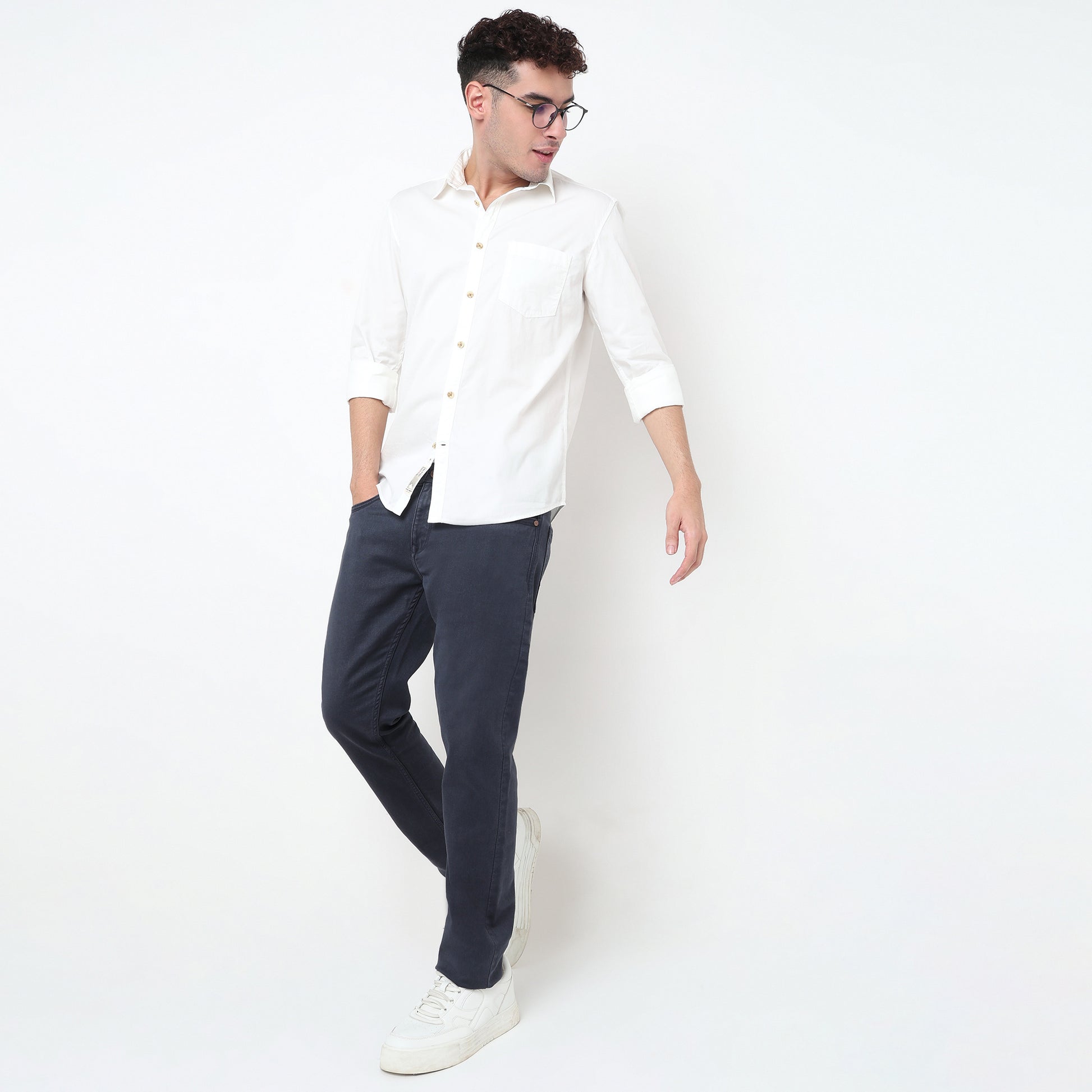 Slim Fit Solid Shirt