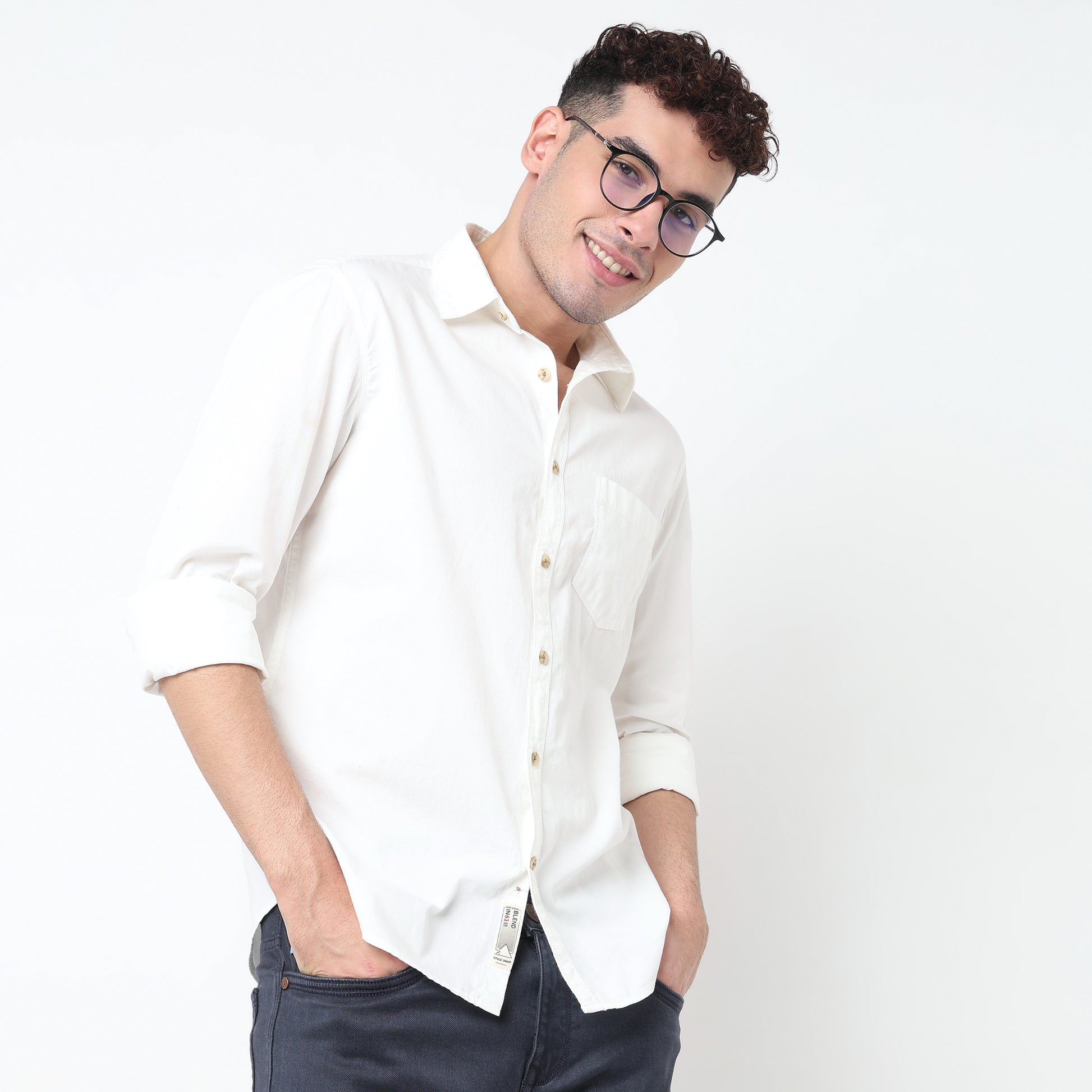 Slim Fit Solid Shirt