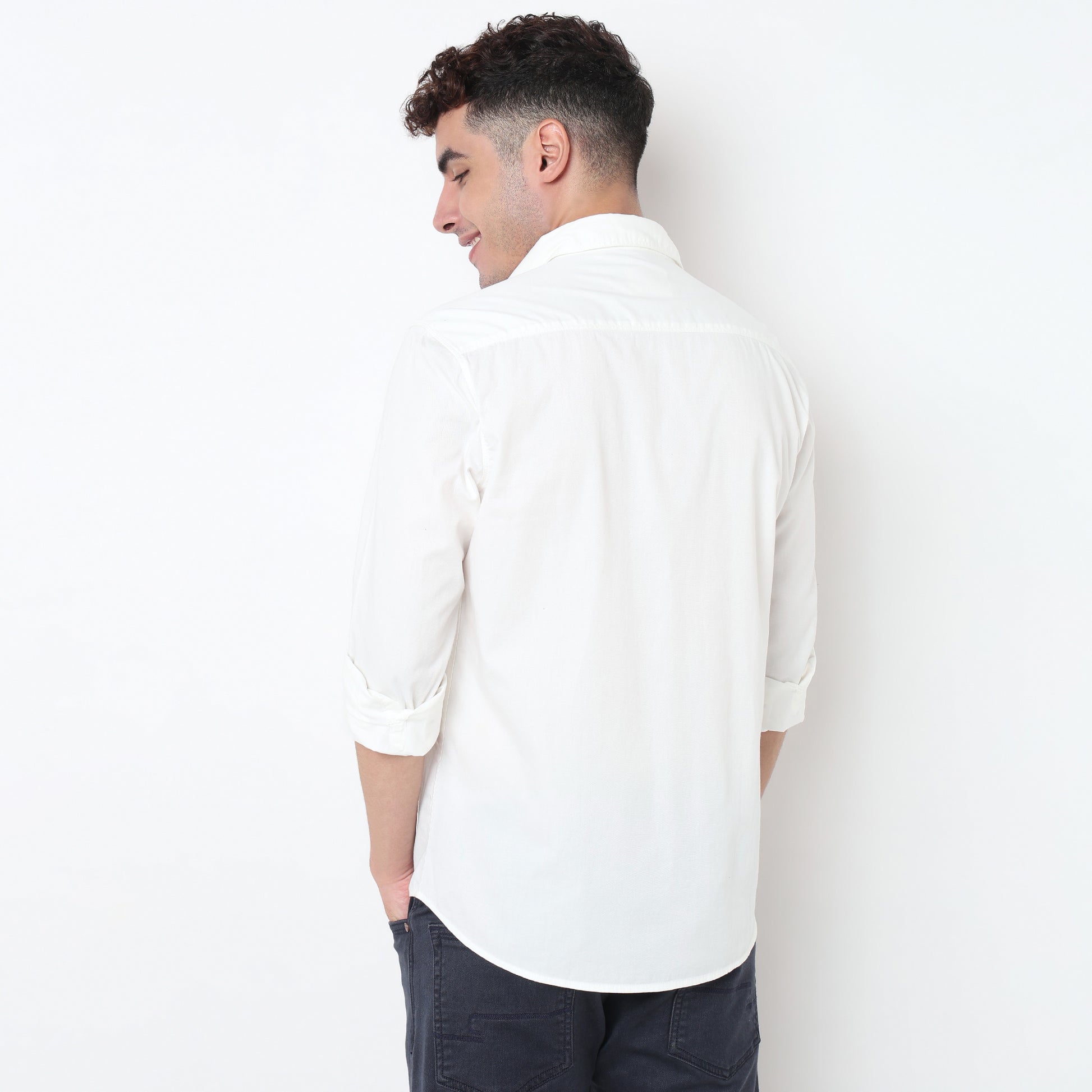 Slim Fit Solid Shirt