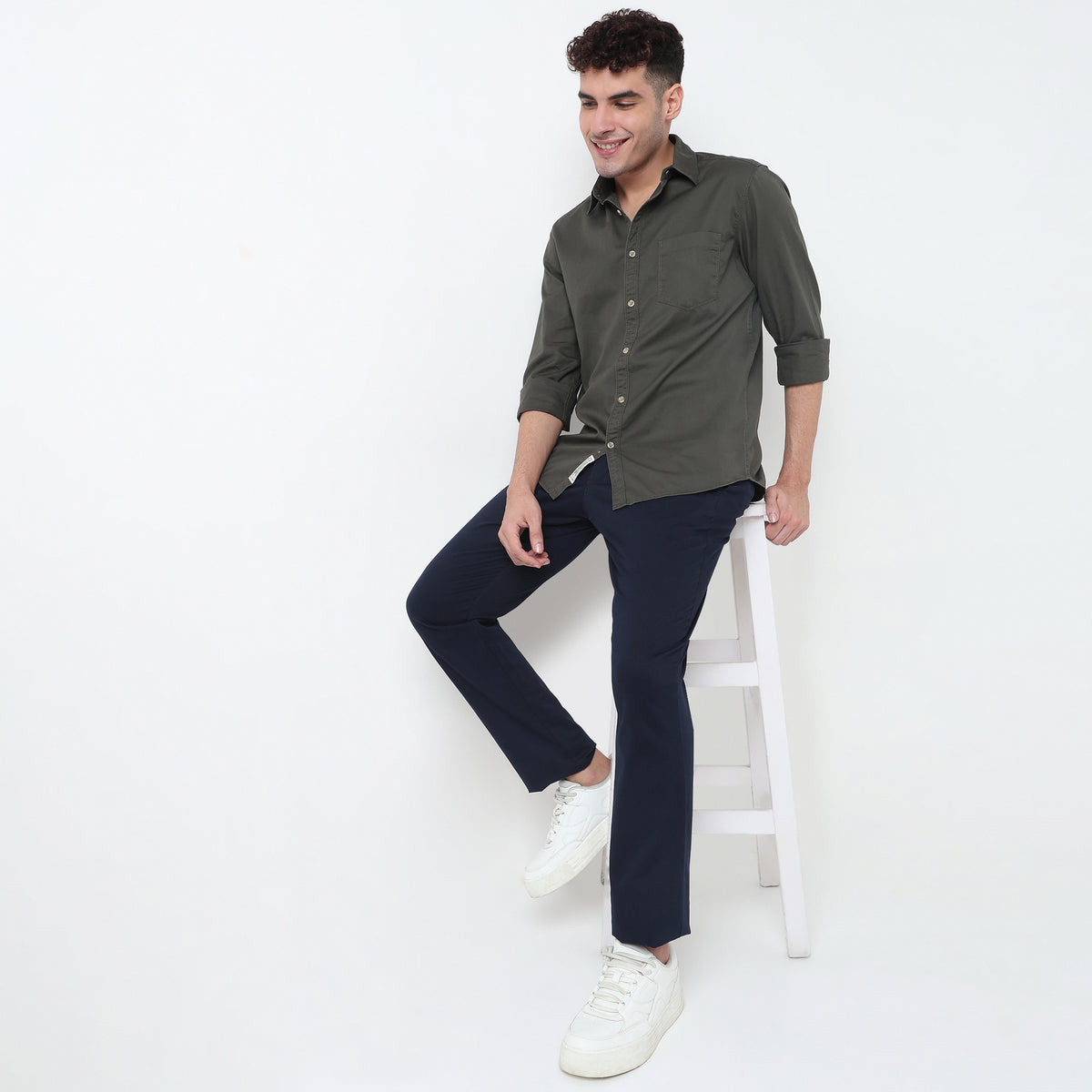 Slim Fit Solid Shirt