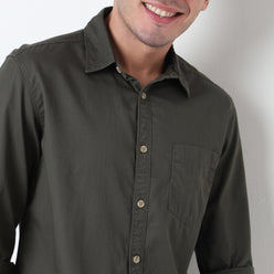 Slim Fit Solid Shirt