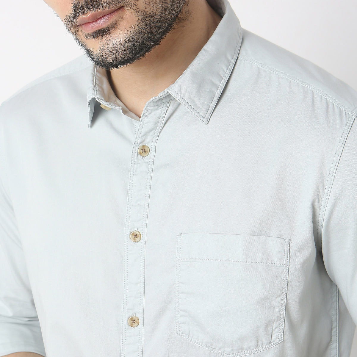 Slim Fit Solid Shirt