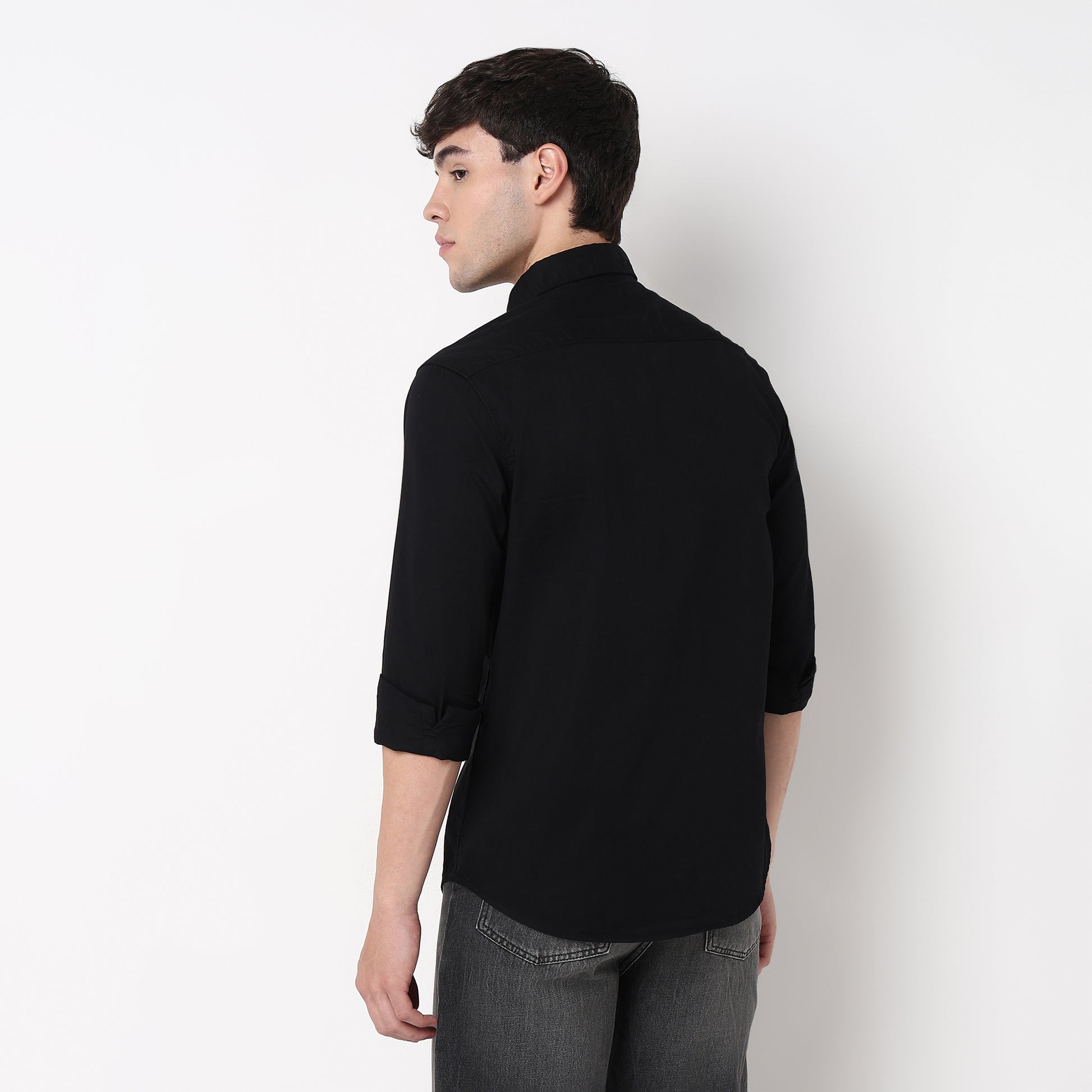 Slim Fit Solid Shirt