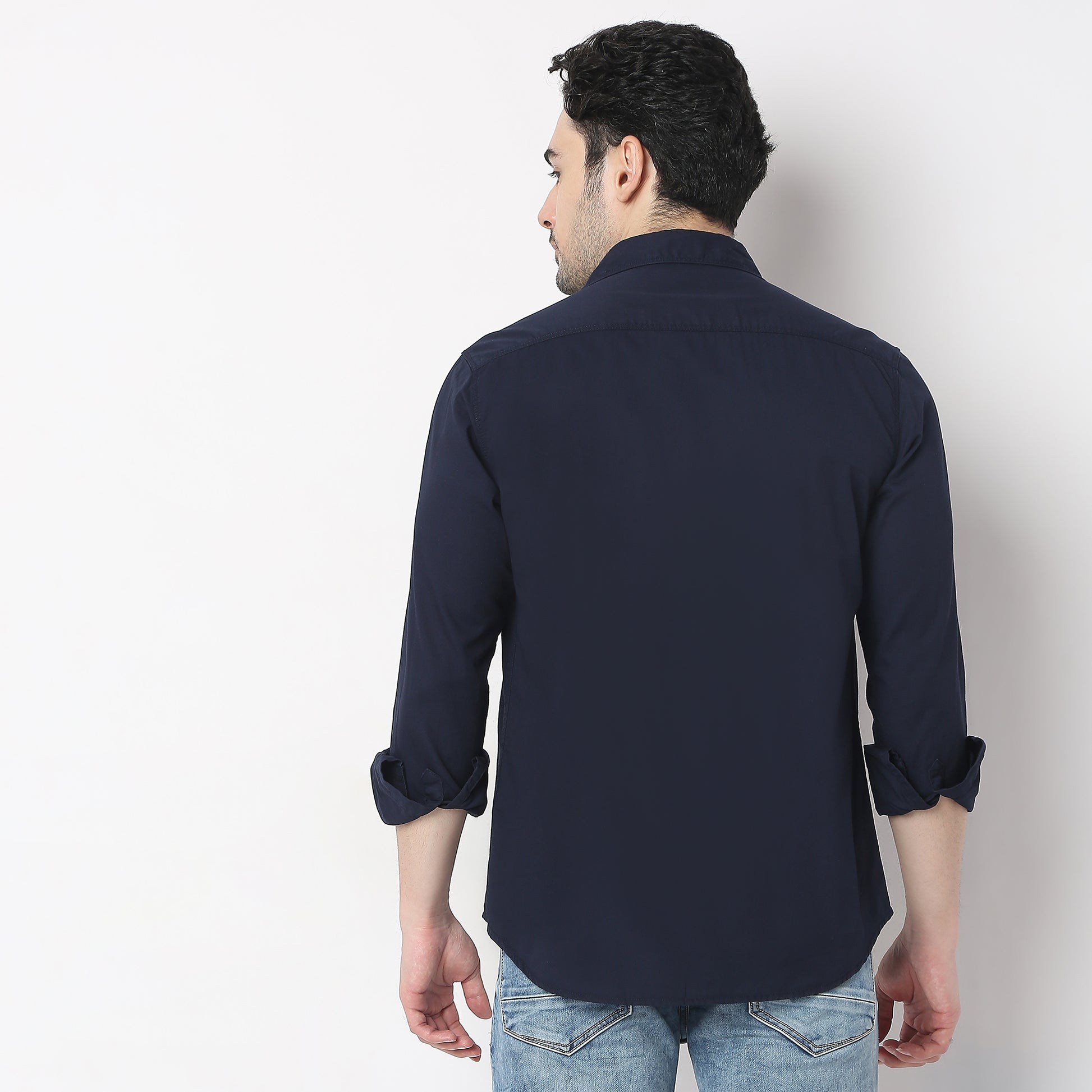 Slim Fit Solid Shirt