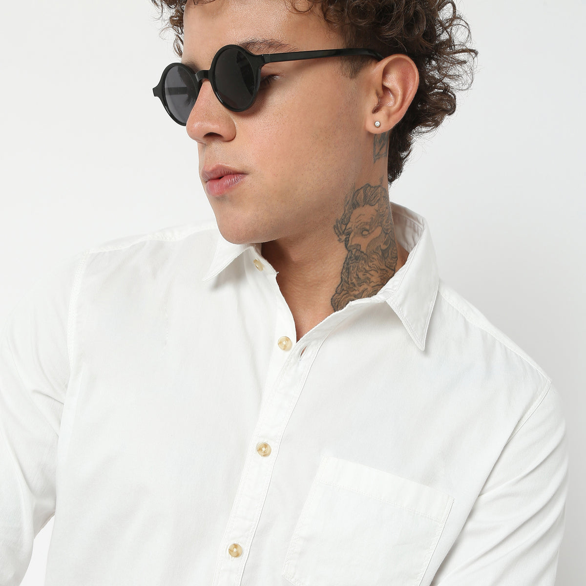 Slim Fit Solid Shirt