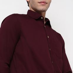 Slim Fit Solid Shirt
