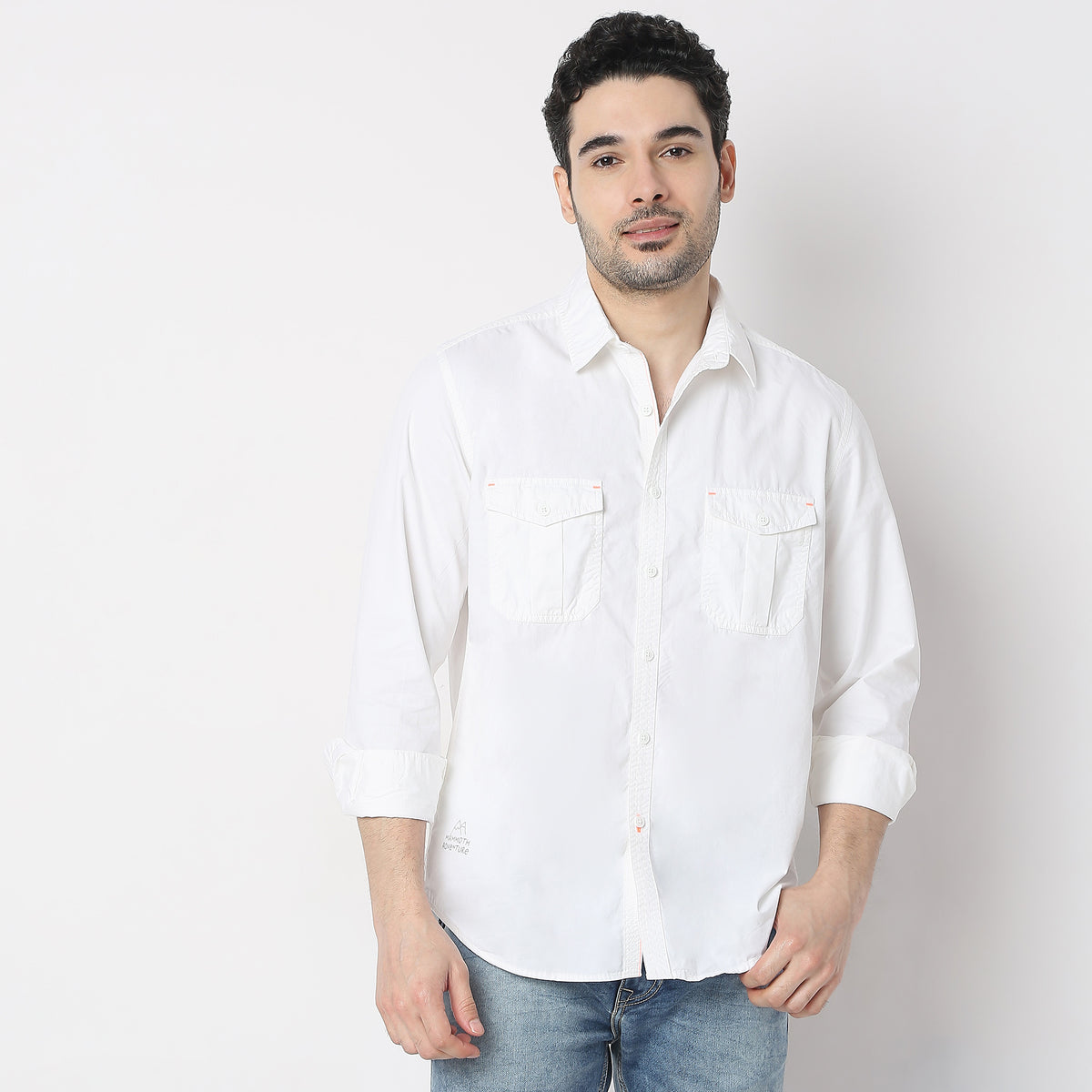 Slim Fit Solid Shirt