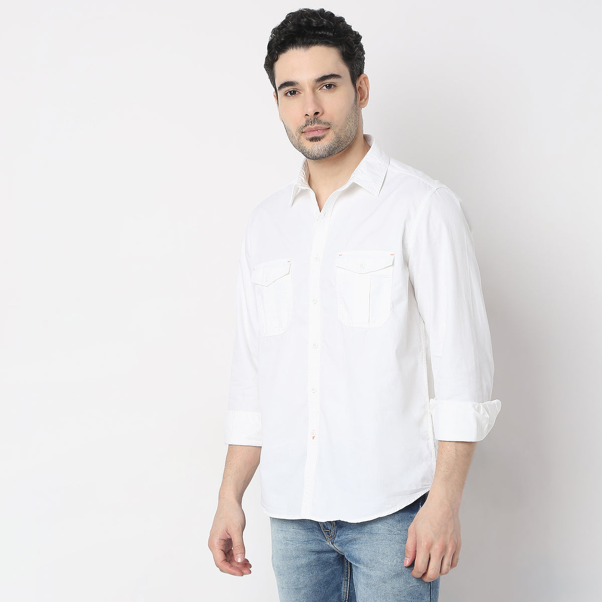 Slim Fit Solid Shirt