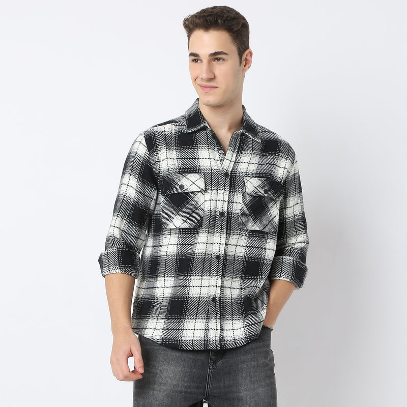 Regular Fit Checkered Expedition Casual Shirt