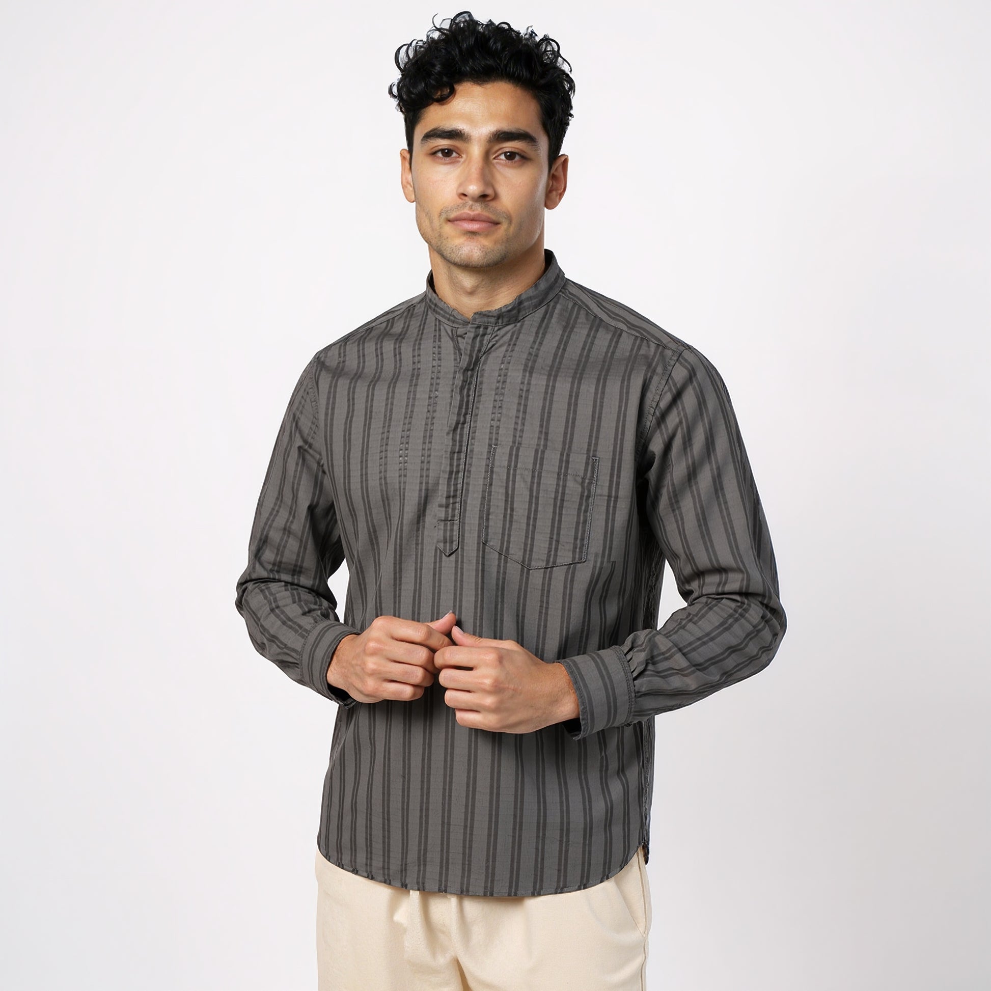 Cotton Striped Camper Shirt