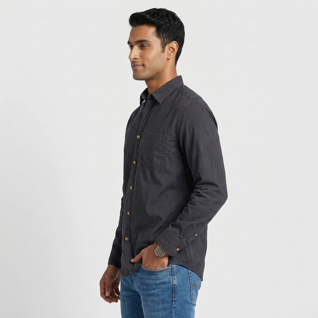 Cotton Solid High Rider Shirt