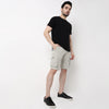 Cotton Heavy Duty Regular Fit Shorts With Stitch Details
