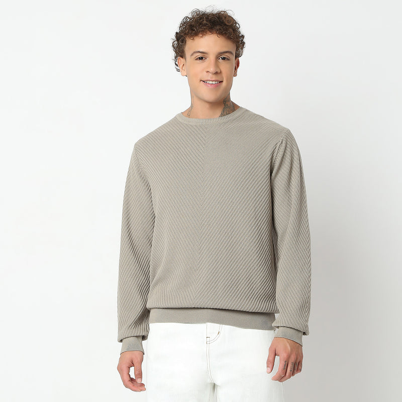 Regular Fit Structured Sweater