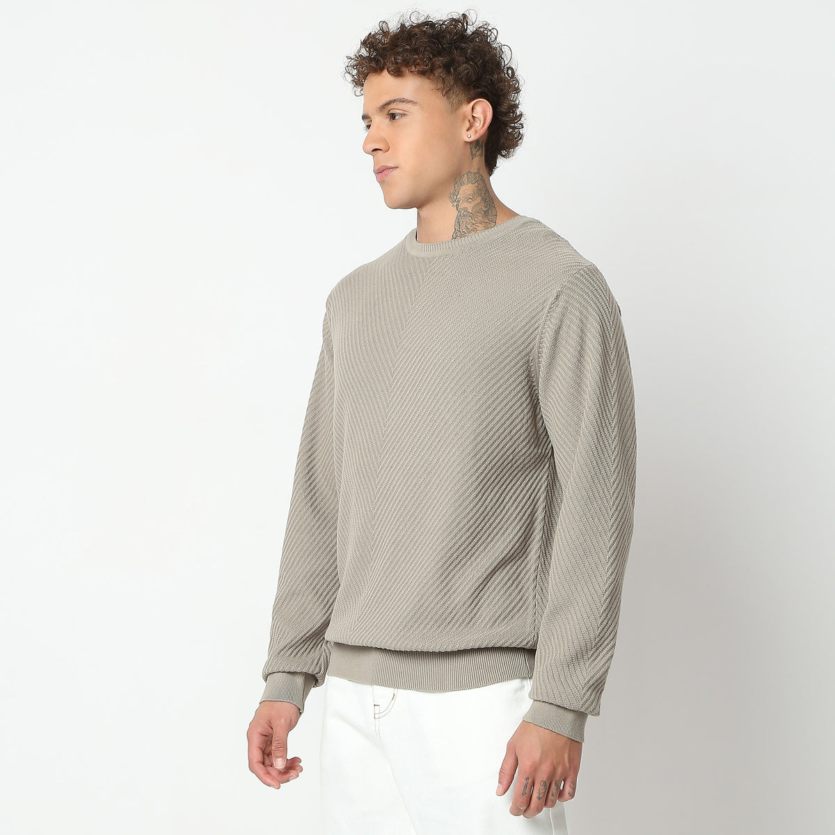 Regular Fit Structured Sweater