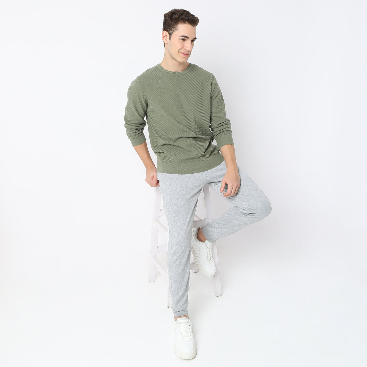 Regular Fit Structured Sweater