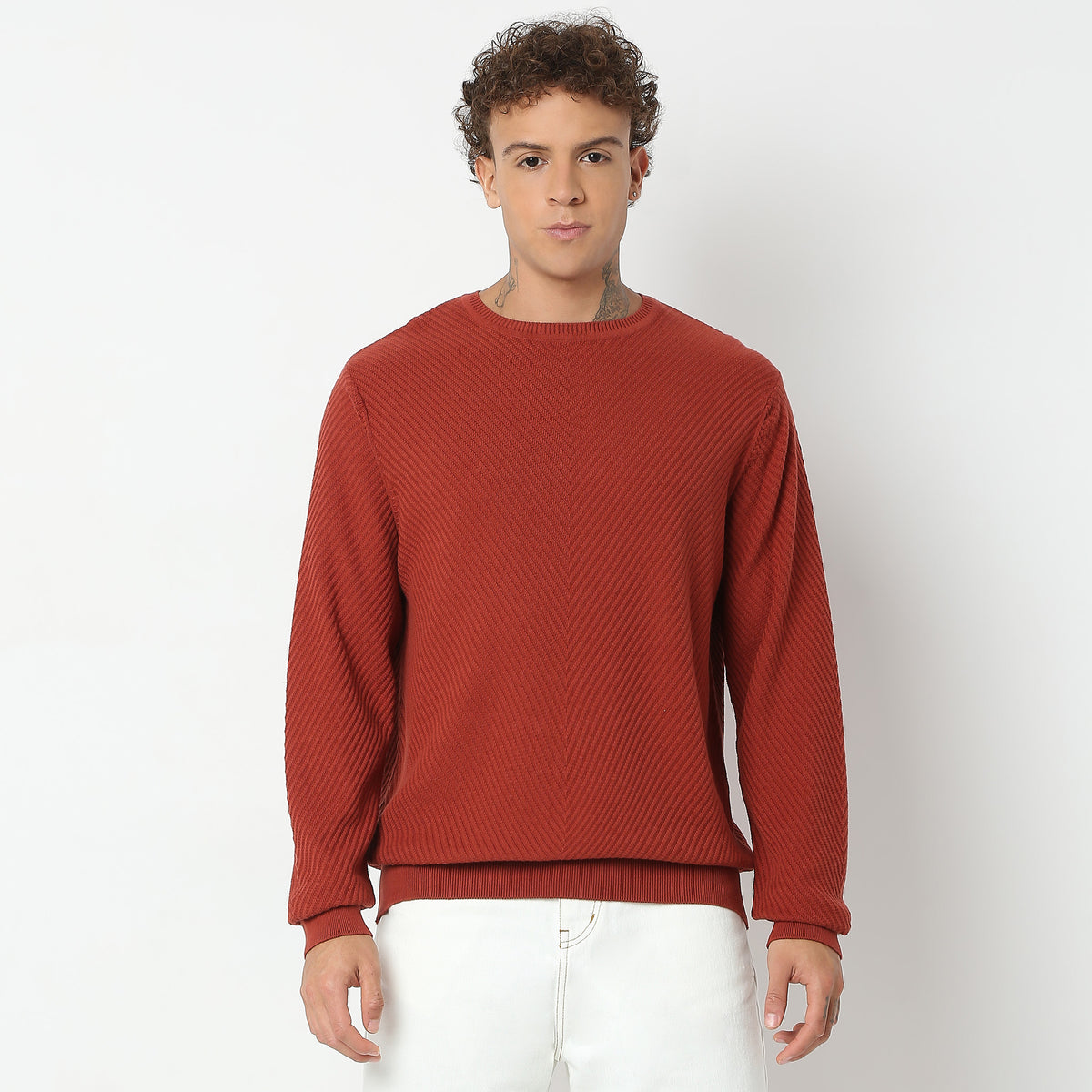 Regular Fit Structured Sweater