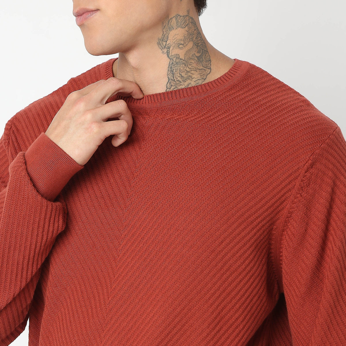 Regular Fit Structured Sweater