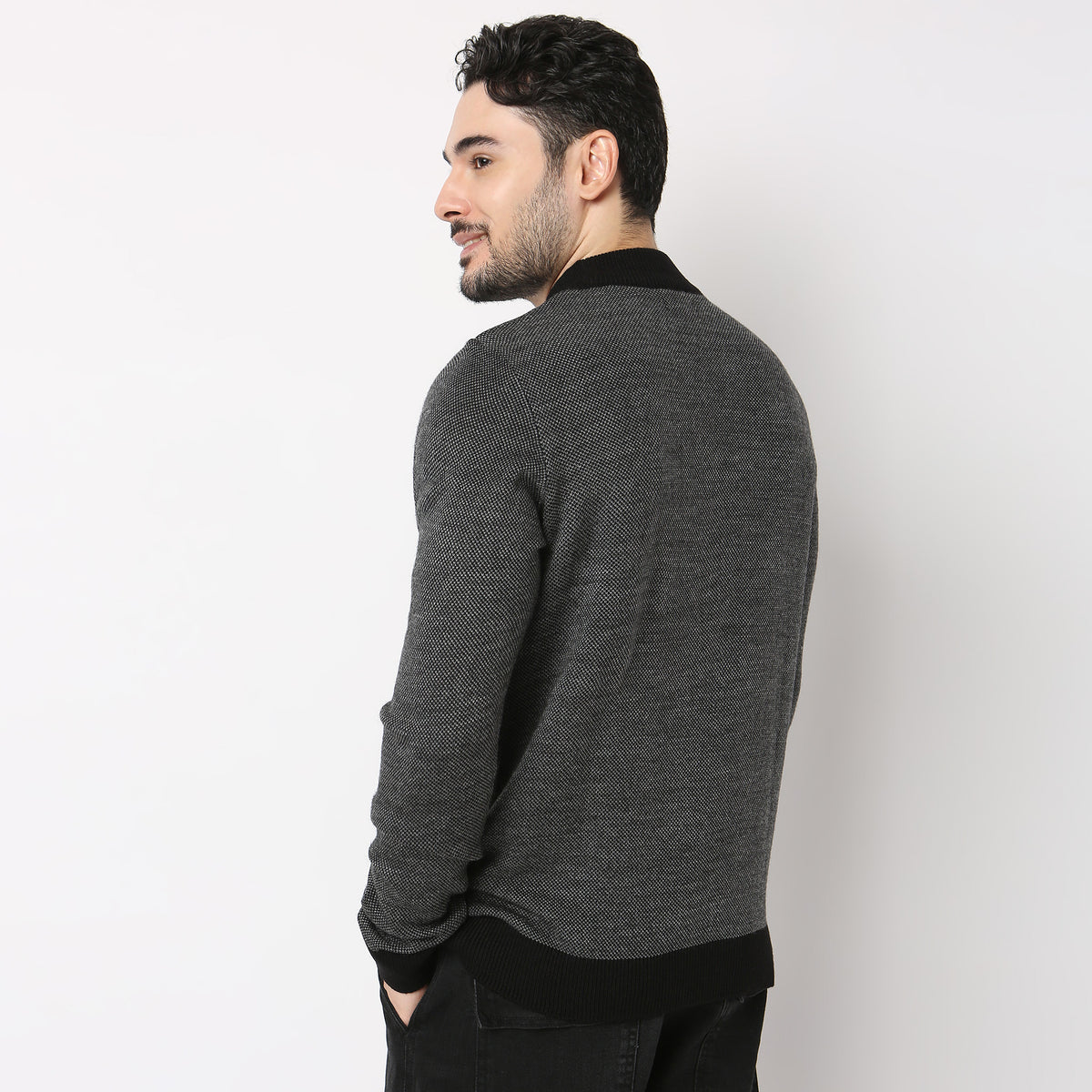 Regular Fit Solid Sweater