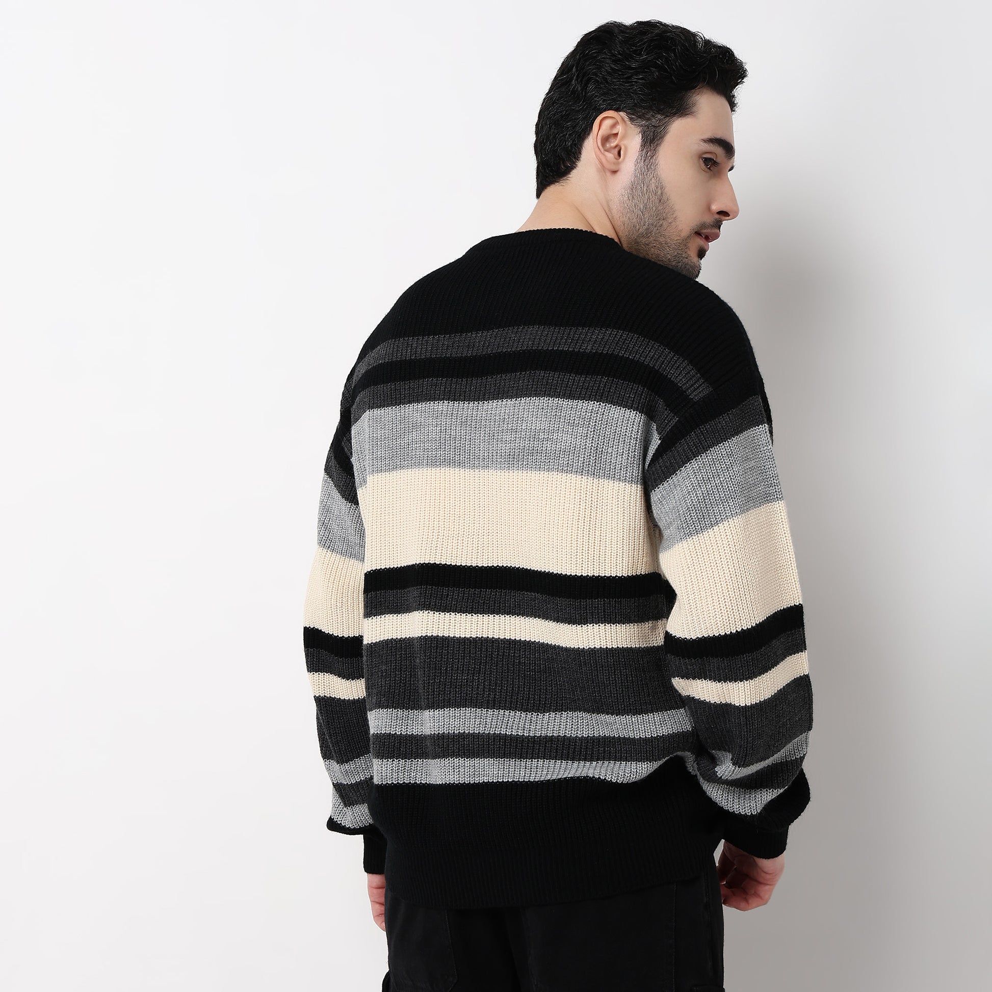 Oversize Winter Edit Striped Sweater