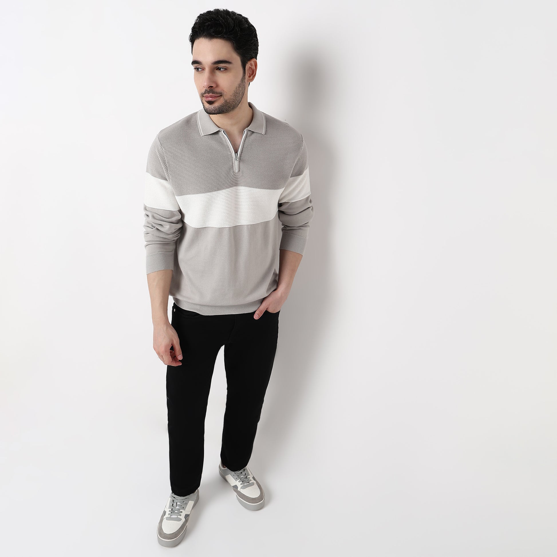 Oversize Winter Edit Striped Sweater