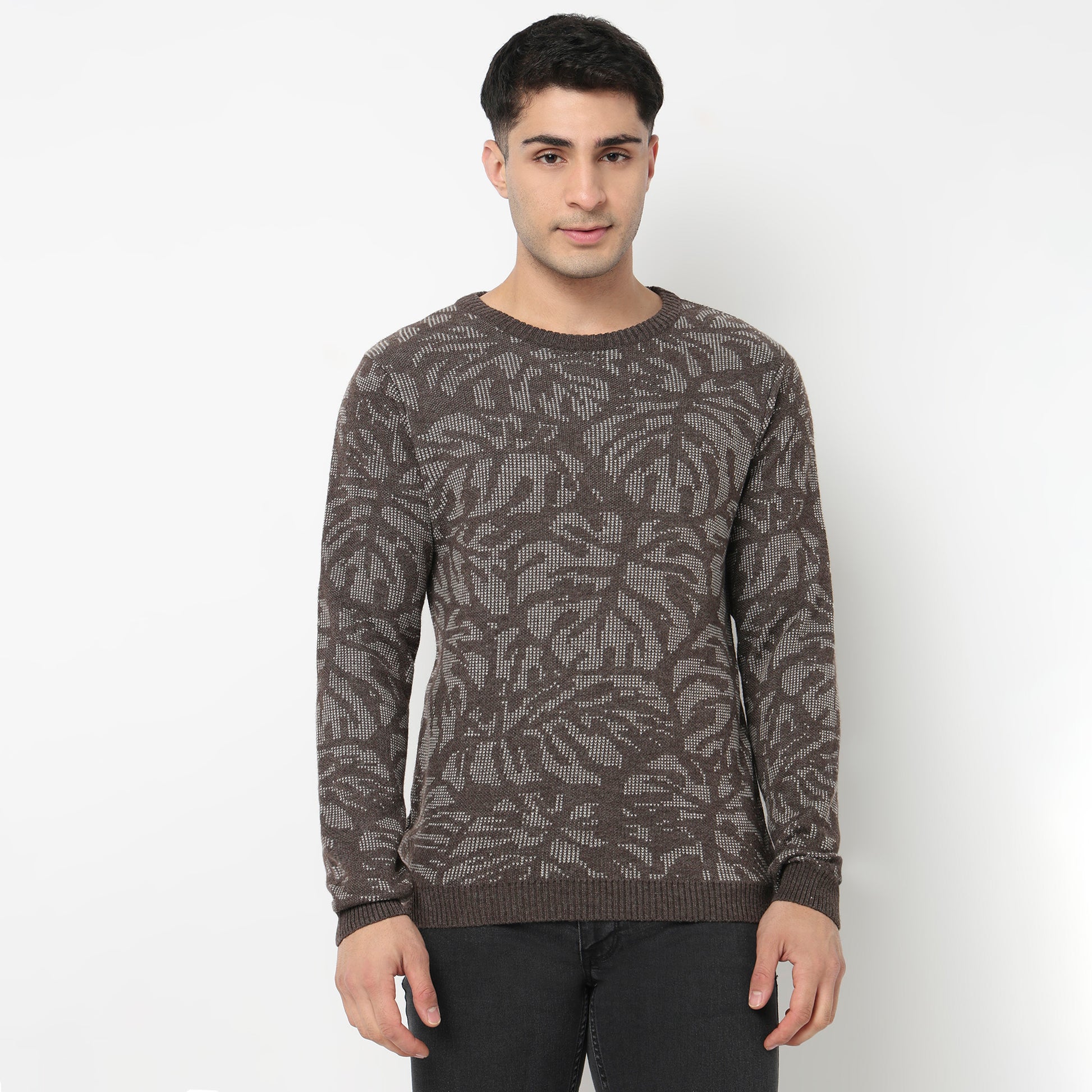 Jacquard Knitted Winter Sweater