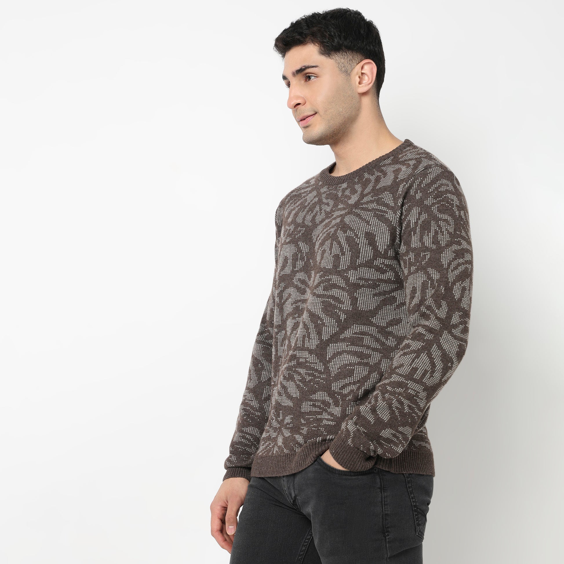 Jacquard Knitted Winter Sweater