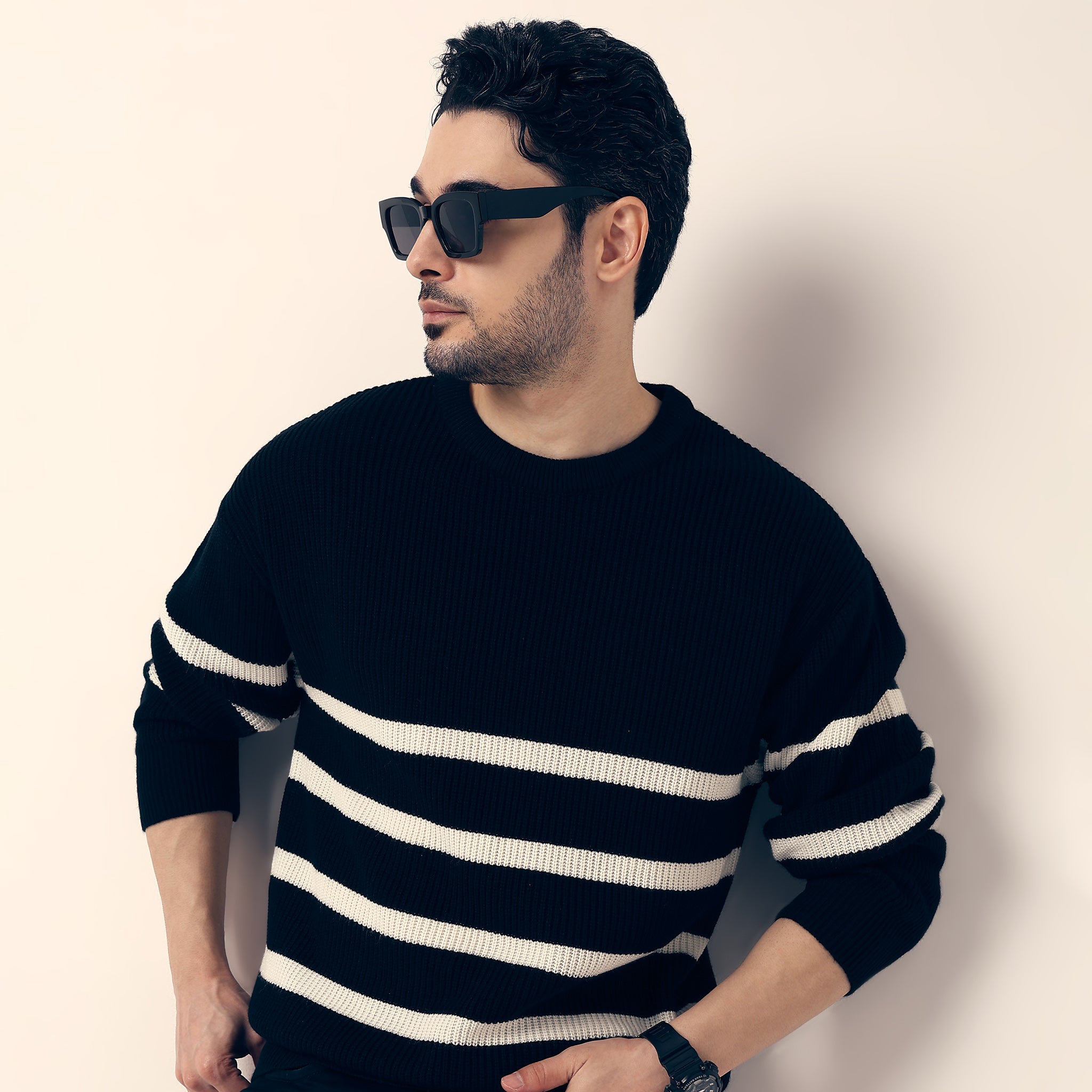 Oversize Winter Edit Striped Sweater