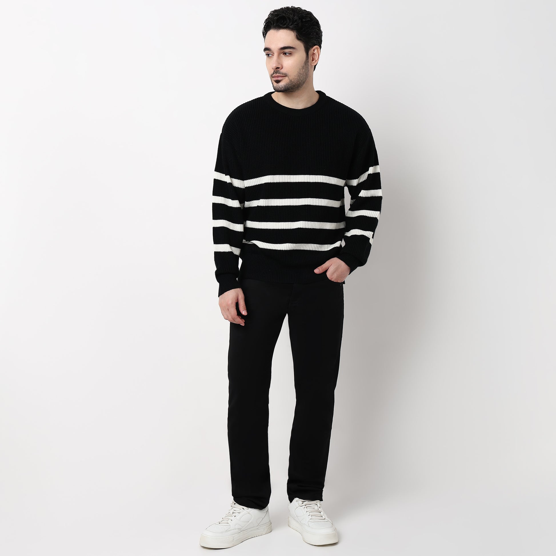 Oversize Winter Edit Striped Sweater