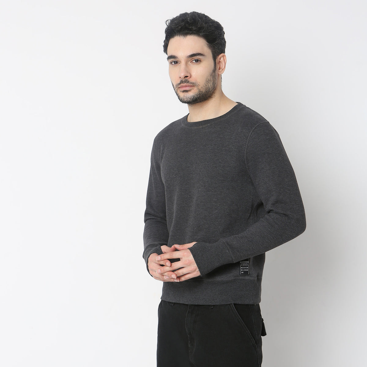 Regular Fit Solid Sweat Tees