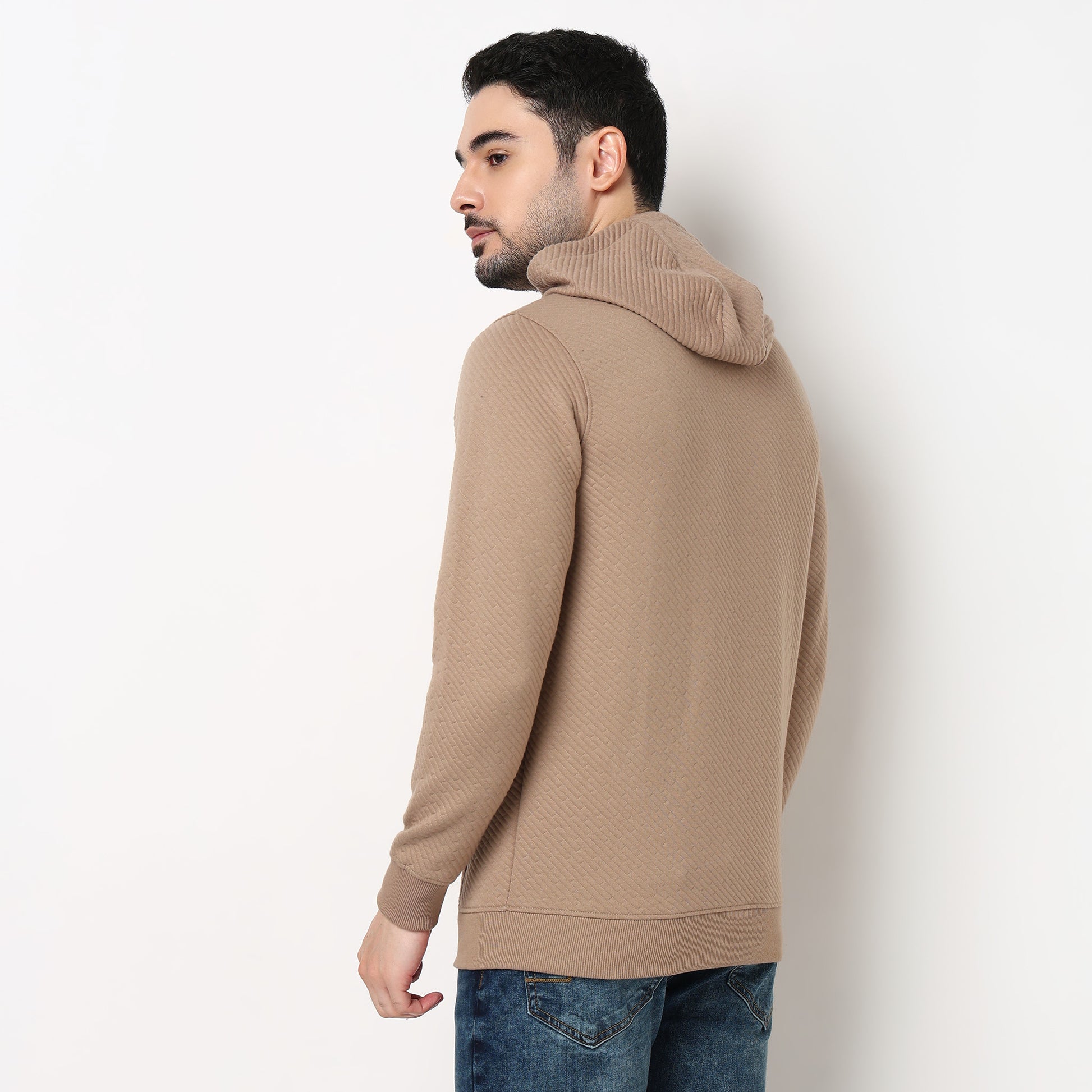 Buy Men Regular Fit Quilted Full Sleeve Sweatshirt  - Style Union