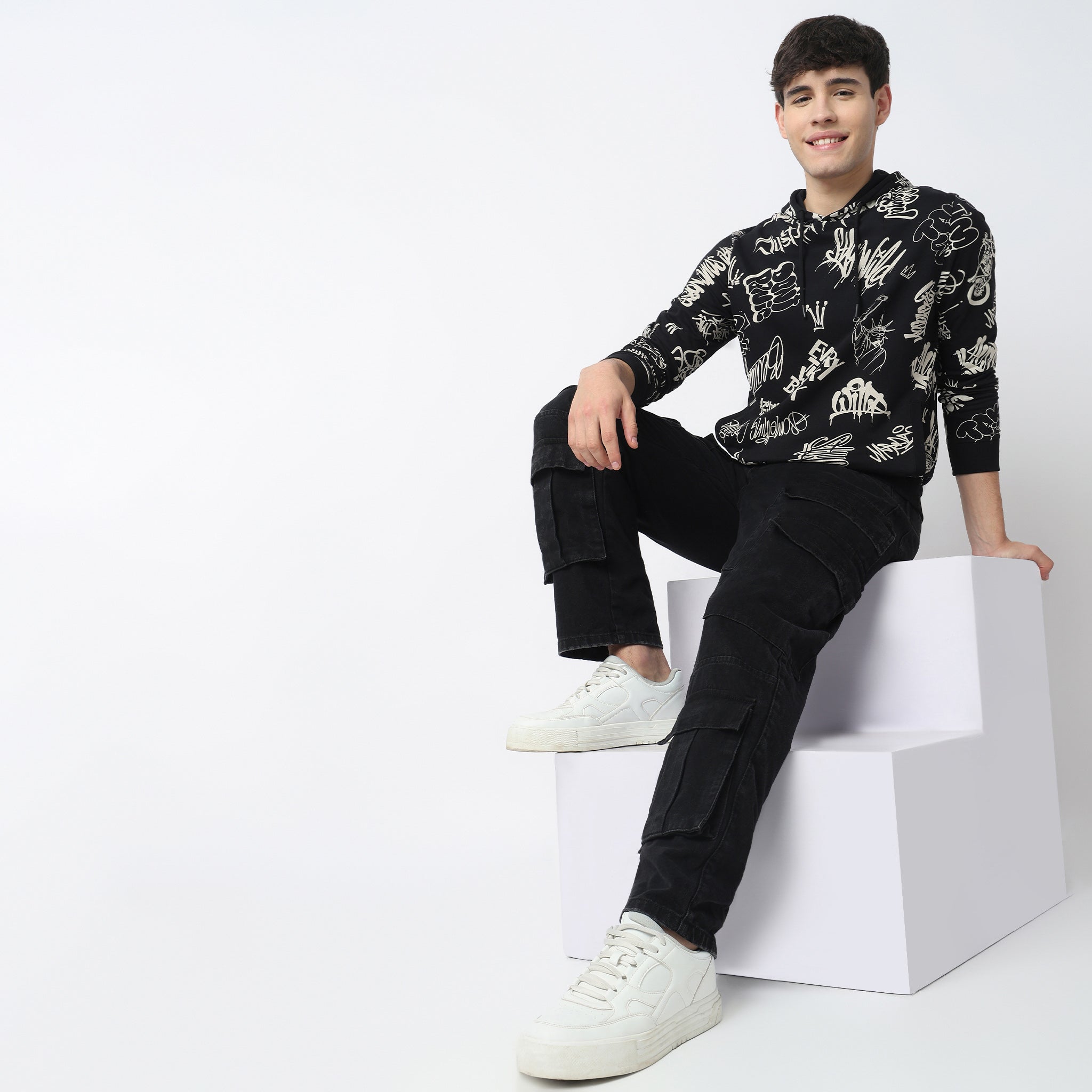 All Oer Print Hoodie Sweat Tee