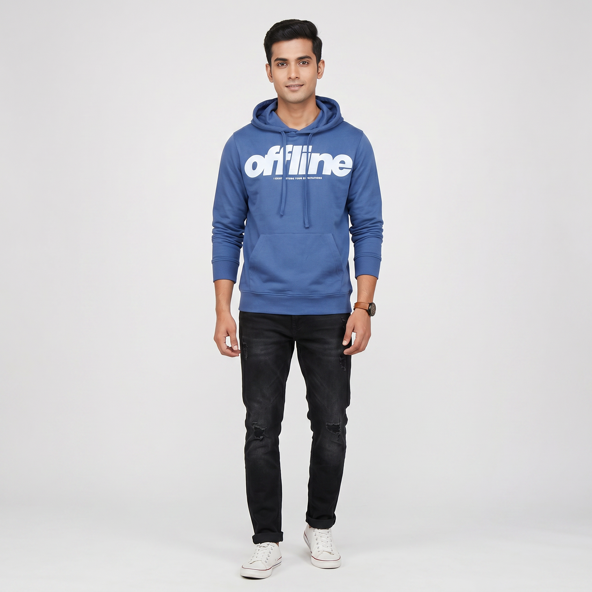 Solid Hoodie Sweatshirt